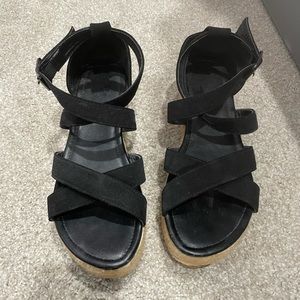 Black Platform Sandals